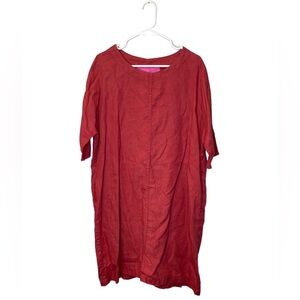 notPERFECTLINEN Red Midi Dress